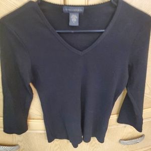 Banana Republic ruffle hem black 3 quarter t. Size small. Great condition